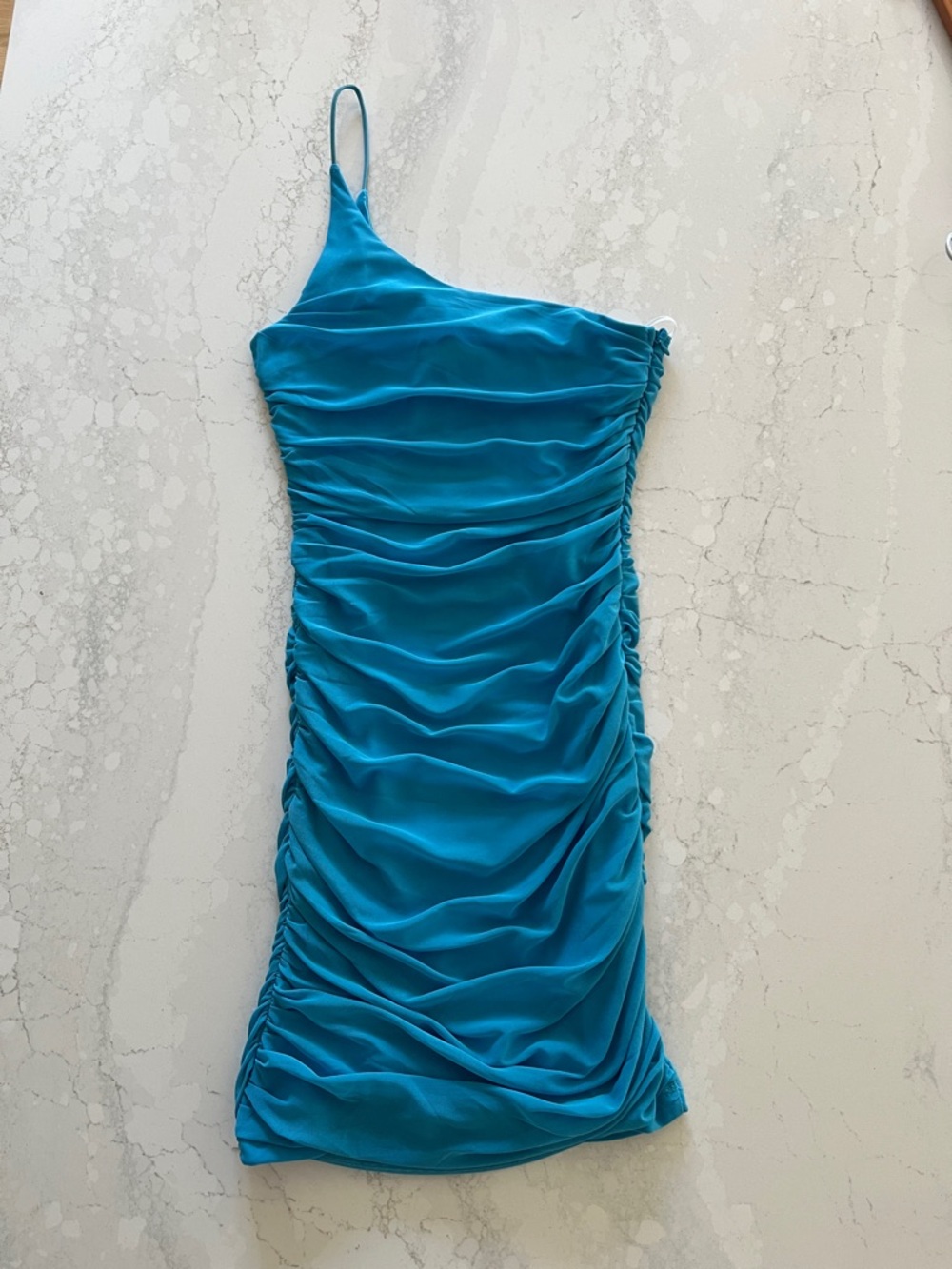 Princess Polly Jocasta One-Shoulder Ruched Mini Dress